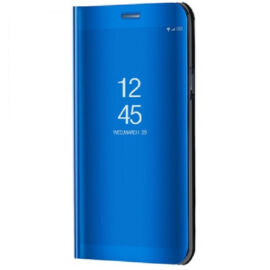 Samsung Galaxy S8 Plus SM-G955, Oldalra nyíló tok, hívás mutatóval, Smart View Cover, kék (utángyártott)