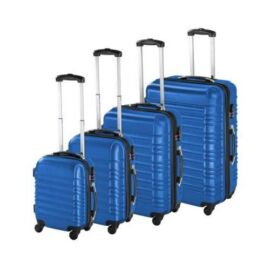 4 db-os merev falú bőrönd szett - kék