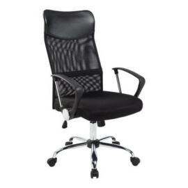 Ergonomikus irodai szék magasított háttámlával - fekete