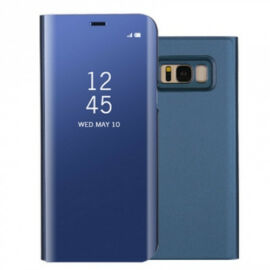 Samsung Galaxy S8 SM-G950, Oldalra nyíló tok, hívás mutatóval, Smart View Cover, kék (utángyártott)