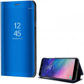 Samsung Galaxy A6 Plus (2018) SM-A605F, Oldalra nyíló tok, hívás mutatóval, Smart View Cover, kék (utángyártott)