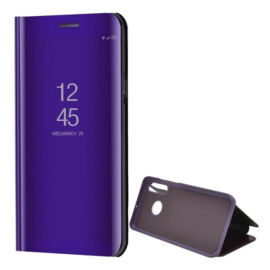 Huawei P30 Lite, Oldalra nyíló tok, hívás mutatóval, Smart View Cover, lila (utángyártott)