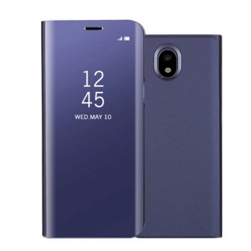 Samsung Galaxy J5 (2017) SM-J530F, Oldalra nyíló tok, hívás mutatóval, Smart View Cover, lila (utángyártott)