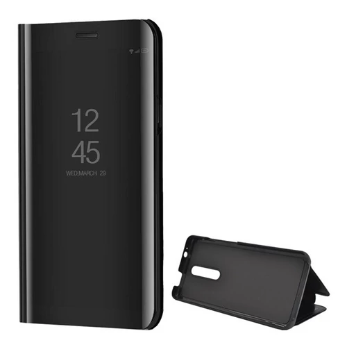 Xiaomi Redmi K20 / K20 Pro / Mi 9T / Mi 9T Pro, Oldalra nyíló tok, hívás mutatóval, Smart View Cover, fekete (utángyártott)