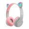 Cat Vezeték Nélküli Világító Fejhallgató Bluetooth 5.0 Szürke+Pink