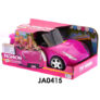 Kép 1/3 - Autó babához, lányos, pink, csillámos, sportautó, két üléses, 36x16cm nyitott dobozban