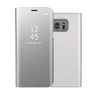 Kép 1/4 - Samsung Galaxy S7 Edge SM-G935, Oldalra nyíló tok, hívás mutatóval, Smart View Cover, ezüst (utángyártott)