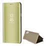 Kép 1/4 - Samsung Galaxy Note 10 / 10 5G SM-N970 / N971, Oldalra nyíló tok, hívás mutatóval, Smart View Cover, arany (utángyártott)