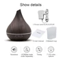Kép 2/10 - Fa hatású Hawaii Aroma Diffúzor 7 színű LED fénnyel, Sötétbarna