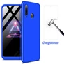 Kép 1/3 - Huawei P30 lite 360°-os navy kék, matt tok +üvegfólia