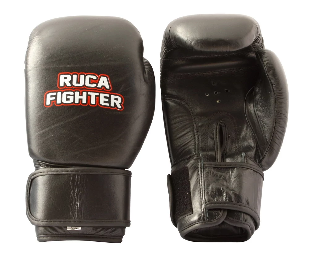 Ruca Fighter Boksz kesztyű marhabőr fekete / 8 oz