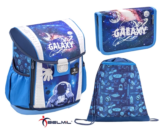 Belmil Hátitáska Szett, Customize-Me 404-20, Astronaut In Galaxy, Tolltartó, Tornazsák