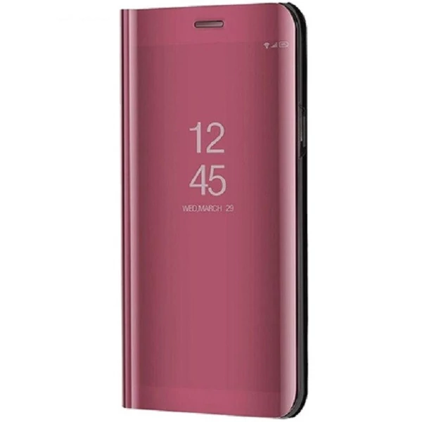 Huawei P20 Pro, Oldalra nyíló tok, hívás mutatóval, Smart View Cover, vörösarany (utángyártott)