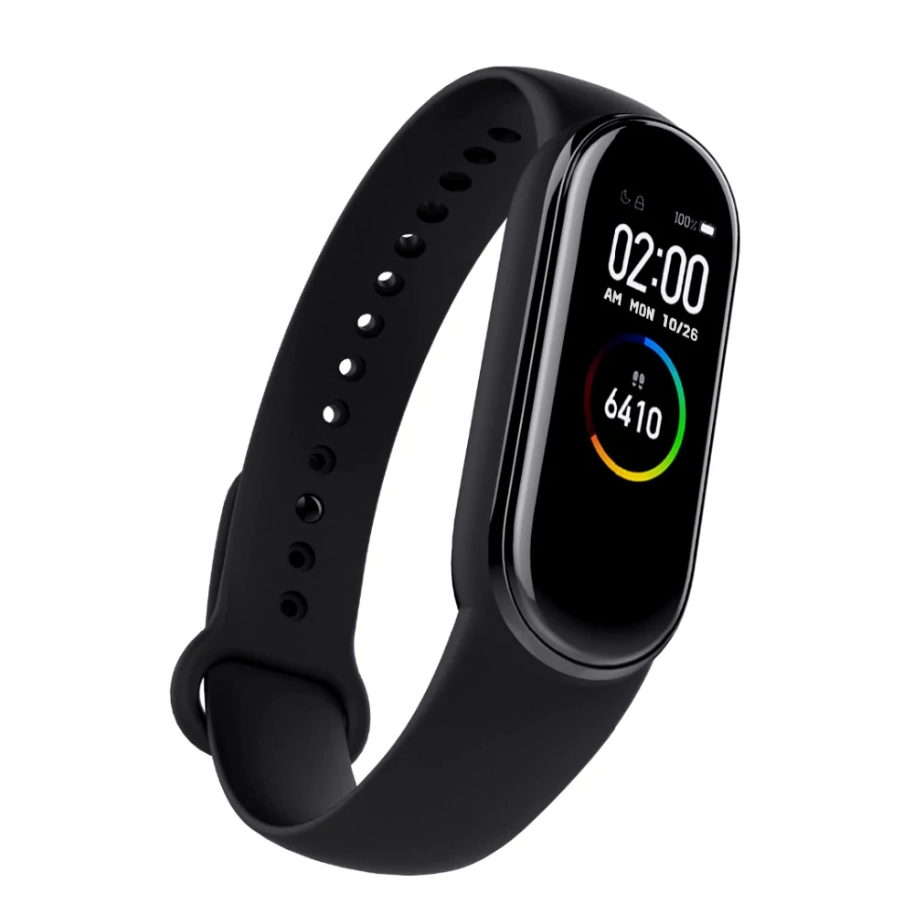M5 Smart Band Pulzus és Vérnyomásmérő Okoskarkötő Fekete