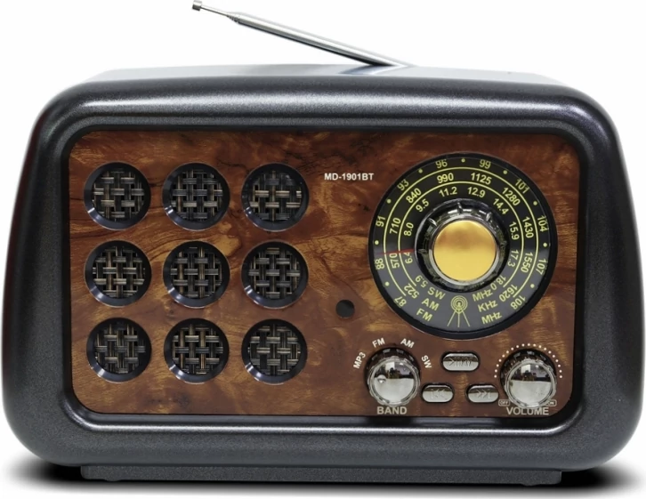 Kemai Retro Rádió Bluetooth kapcsolattal Fm SD AUX USB Fekete