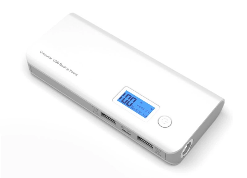 PowerBank Külső Akkumulátor Zseblámpa Funkcióval  25.000mAh Fehér