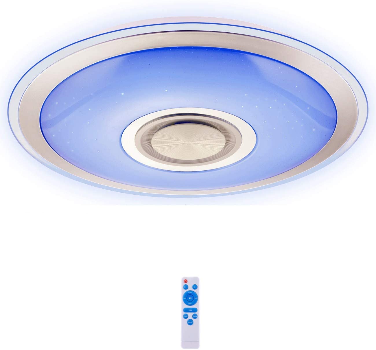 Luxury UFO Bluetooth Mennyezeti Lámpa 45cm RGB Színes Hangszóróval Távirányítóval