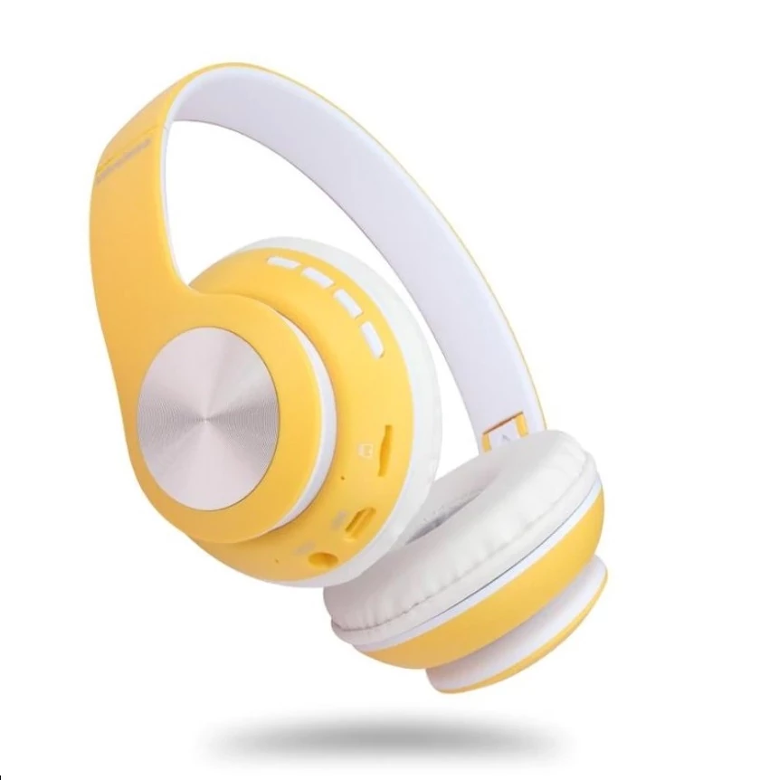 Bluetooth Vezeték Nélküli Fejhallgató Headset BT-66 Sárga