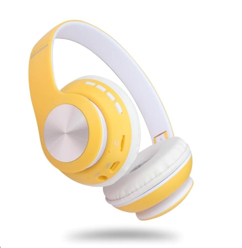 Bluetooth Vezeték Nélküli Fejhallgató Headset BT-66 Sárga