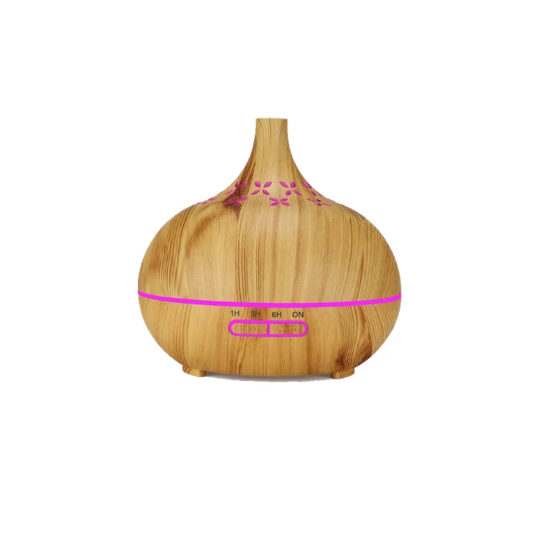 Virágos Aroma Diffúzor Led Fénnyel Világosbarna