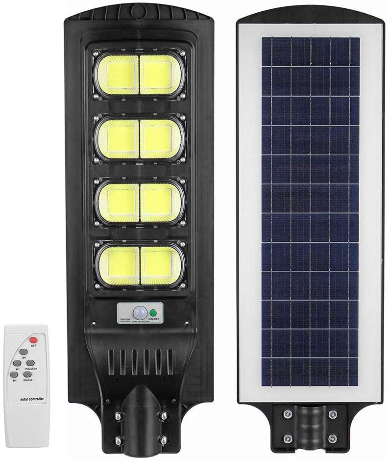 Napelemes Utcai 8 COB LED Paneles Lámpa Konzollal Távirányítóval 800W