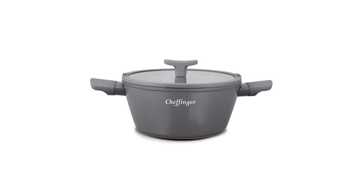 Cheffinger Alumínium Lábas, Márvány Bevonattal 24cm, 3,5L CF-CSP24