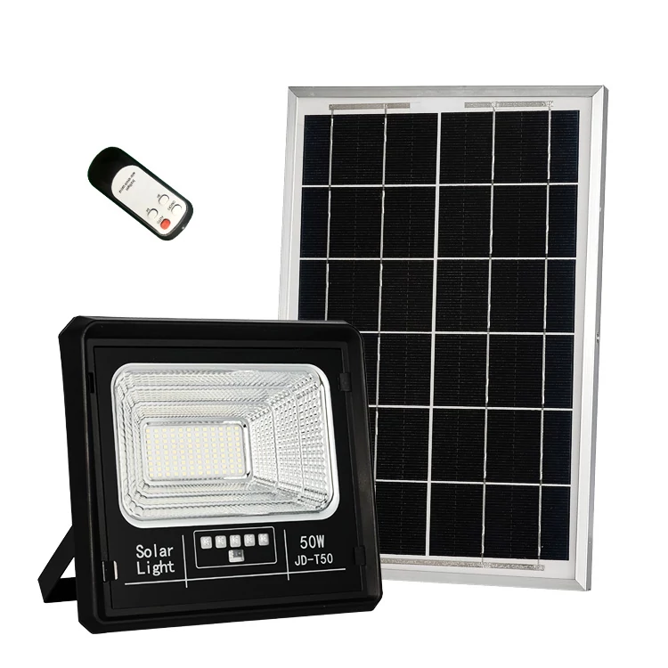 Napelemes LED Reflektor Távirányítóval JD-T 50W