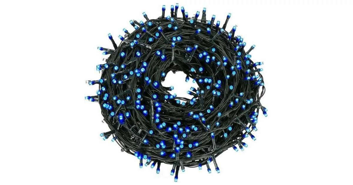 Kültéri Karácsonyi Égősor Állítható 8 Világítási Móddal 140LED 11m Kék