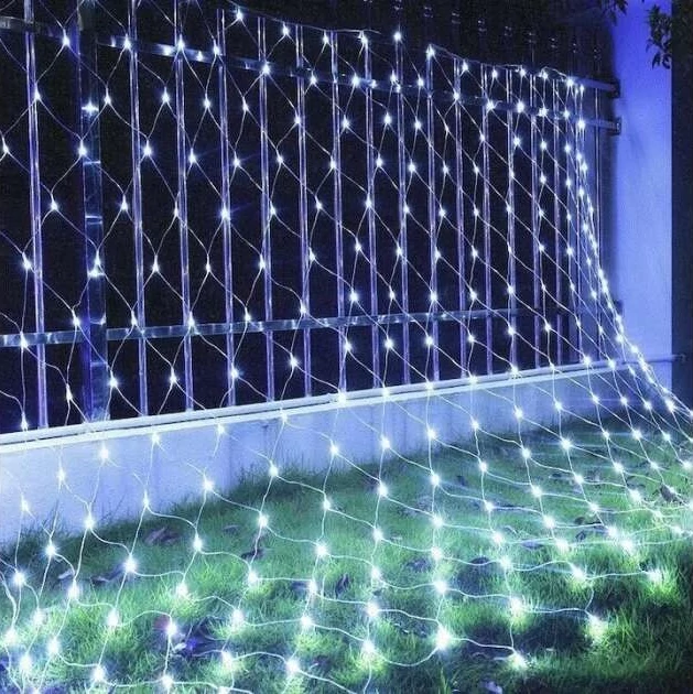 Kültéri Karácsonyi LED Fényháló 1,2mx1,6m Hidegfehér