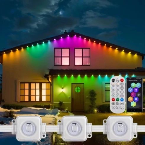 Dekoratív Prémium RGB+IC LED Bluetooth Fénycsík 60 lámpa 30m