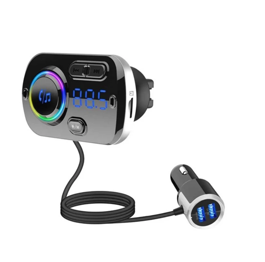 Bluetooth Autós Mp3 Lejátszó Fm Transzmitter és Töltő Led Kijelzővel, BC49BQ