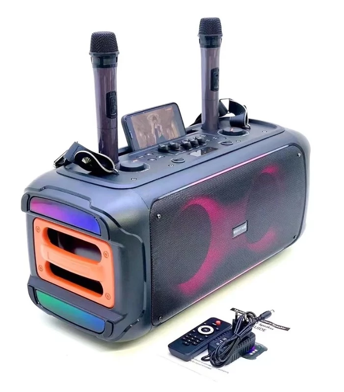 Boombox Hordozható Audiolejátszó Nagy Bluetooth Party Hangszóró 60 W EQ-val WGY-2366