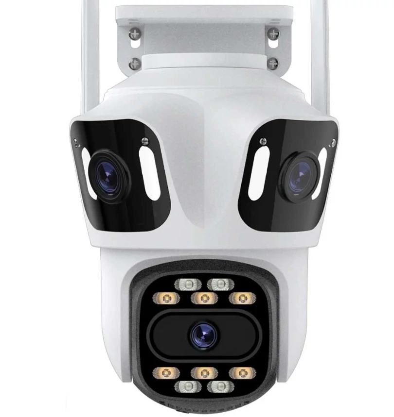 8MP Vezeték Nélküli Biztonsági Kamera 3 Lencsével, Icsee Alkalmazással